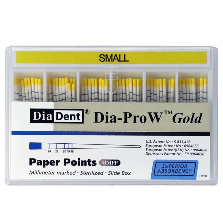 DIA-PRO W GOLD PAPERPOINTS SMALL X100ST.