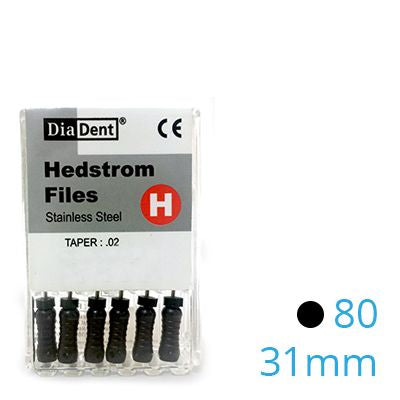 HEDSTROEM VIJL STAINLESS STEEL 31MM 080 X6ST.
