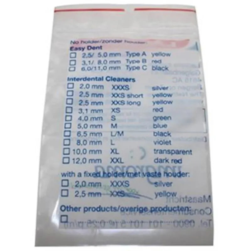 ZAKJES TBV INTERDENTALE RAGERS X100ST.