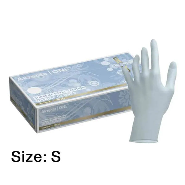 HANDSCHOEN SUPREME STYLE NITRILE OAT COATED SMALL LICHTBLAUW X100ST