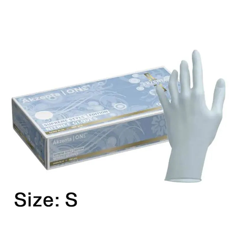 HANDSCHOEN SUPREME STYLE NITRILE OAT COATED SMALL LICHTBLAUW X100ST