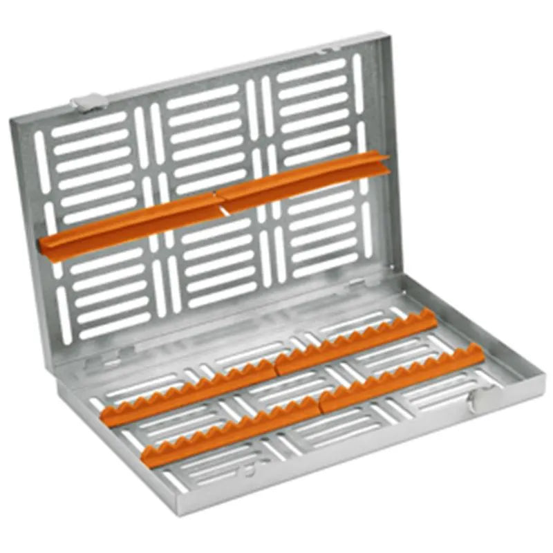 RVS CASSETTE 20 INSTRUMENTEN ORANJE