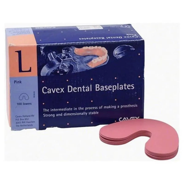 DENTAL BASEPLATES LOWER PINK X100ST.