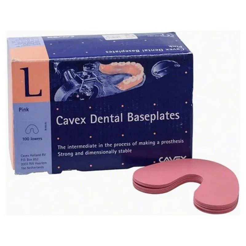 DENTAL BASEPLATES LOWER PINK X100ST.