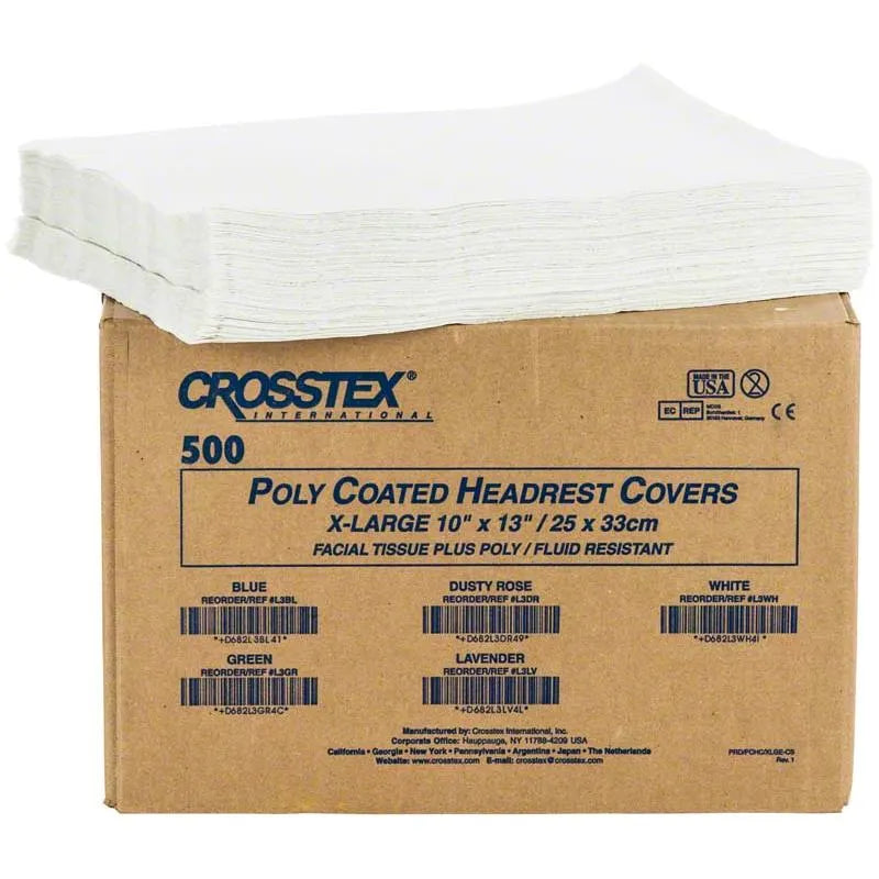 HOOFDSTEUNZAK 25X33CM. WIT X500ST.