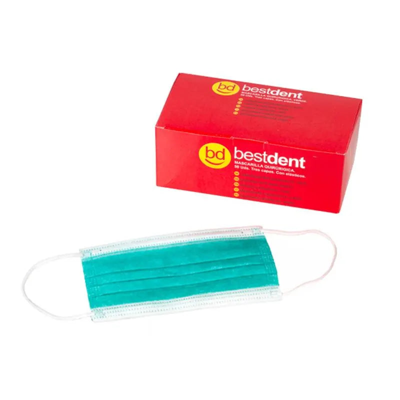 MONDMASKER GROEN ELASTIEK X50ST.