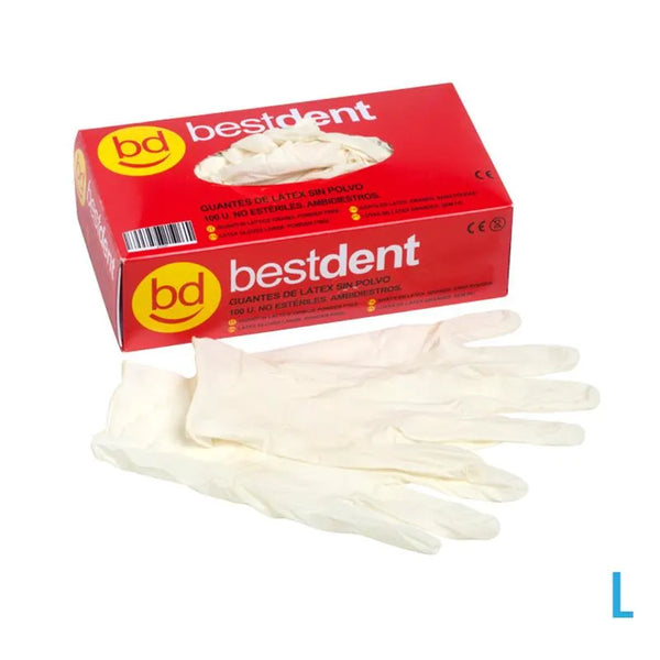 HANDSCHOEN LATEX POEDERVRIJ LARGE X100ST.