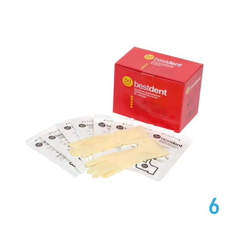 HANDSCHOEN LATEX STERIEL PV SIZE 6 X50ST.