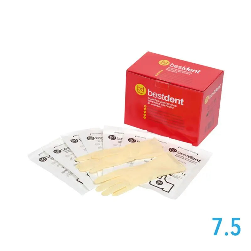 HANDSCHOEN LATEX STERIEL PV SIZE 7.5 X50ST.