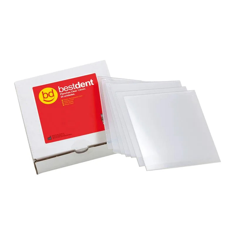 DIEPTREKPLATEN TRANSPARANT 1MM 13X13CM X25ST.