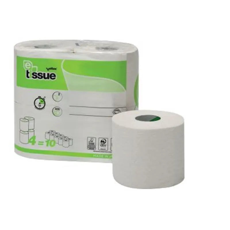 E-TISSUE TOILETPAPIER WIT 2-LAAGS ROL 10X4ST.
