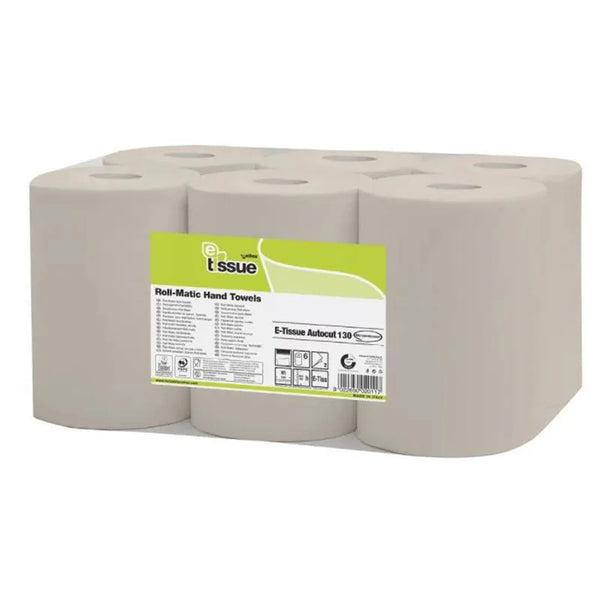 E-TISSUE HANDDOEKROL MINI MATIC 20CM X130M X6 ROL