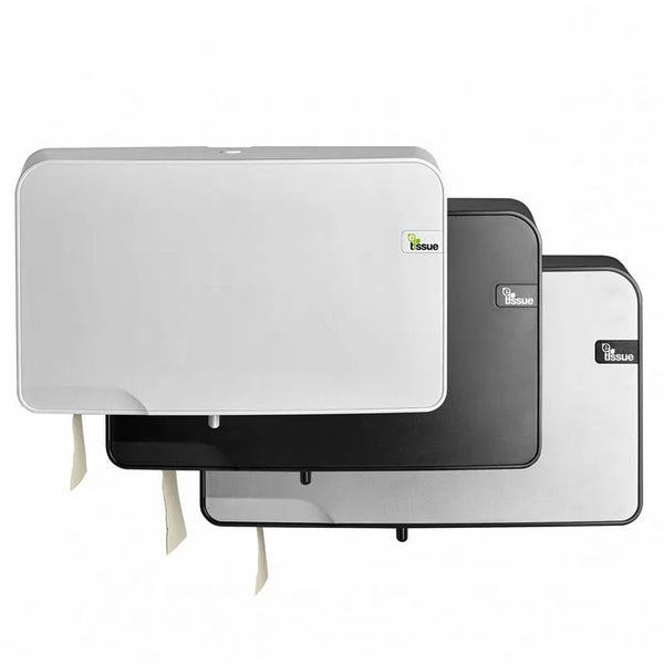 E-TISSUE DUOTOILETHOUDER COMPACT BLACK