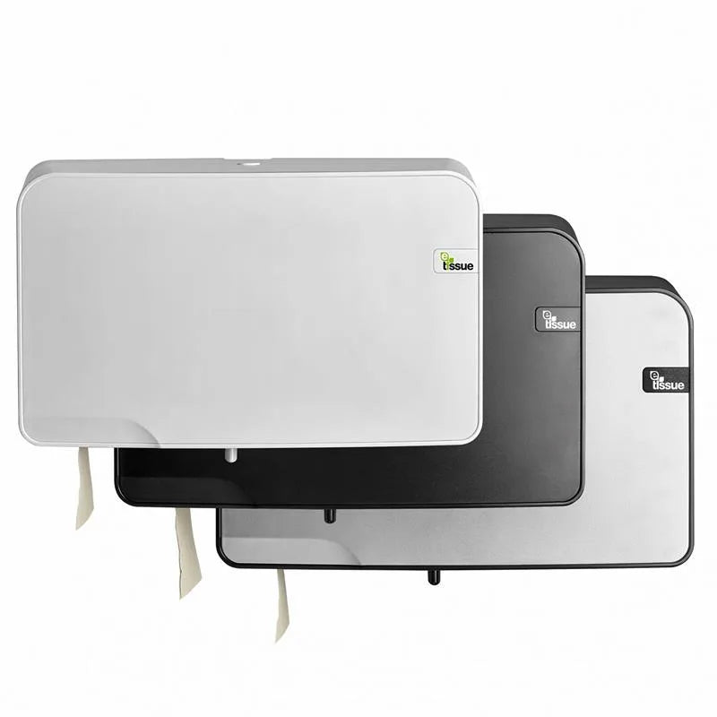 E-TISSUE DUOTOILETHOUDER COMPACT BLACK