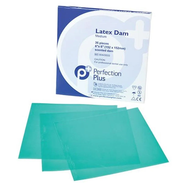 COFFERDAM LATEX GREEN MEDIUM 152X152MM X36ST