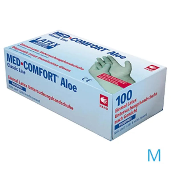 HANDSCHOEN ALOE LATEX POEDERVRIJ MEDIUM X100ST.