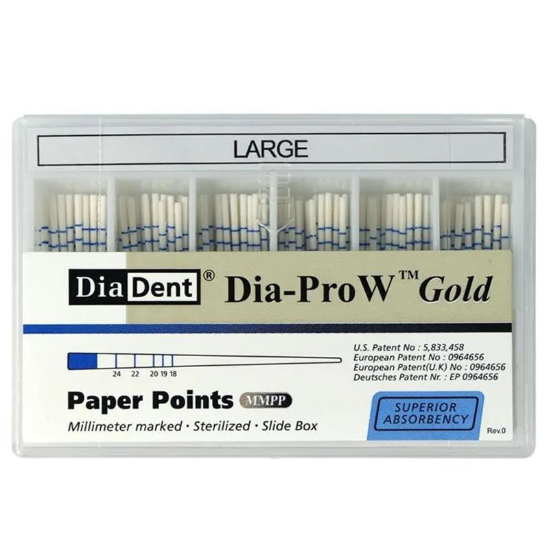 DIA-PRO W GOLD PAPERPOINTS LARGE X100ST.