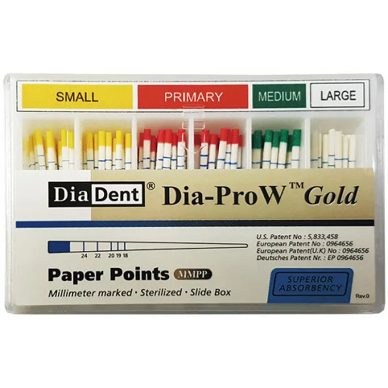 DIA-PRO W GOLD PAPERPOINTS ASSORTIMENT X100ST.