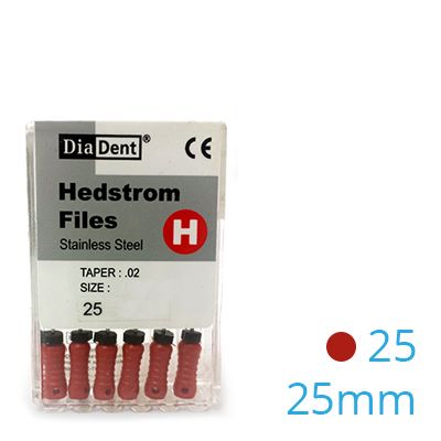 HEDSTROEM VIJL STAINLESS STEEL 25MM 025 X6ST.