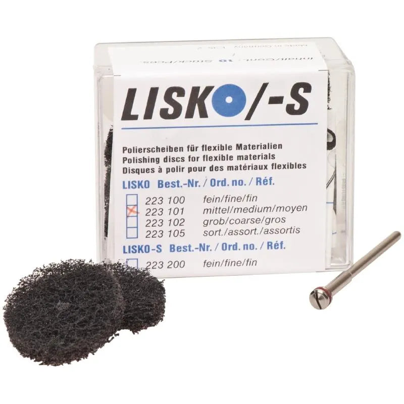 LISKO POLIJSTSCHIJF MEDIUM GRIJS 223101 X10ST.