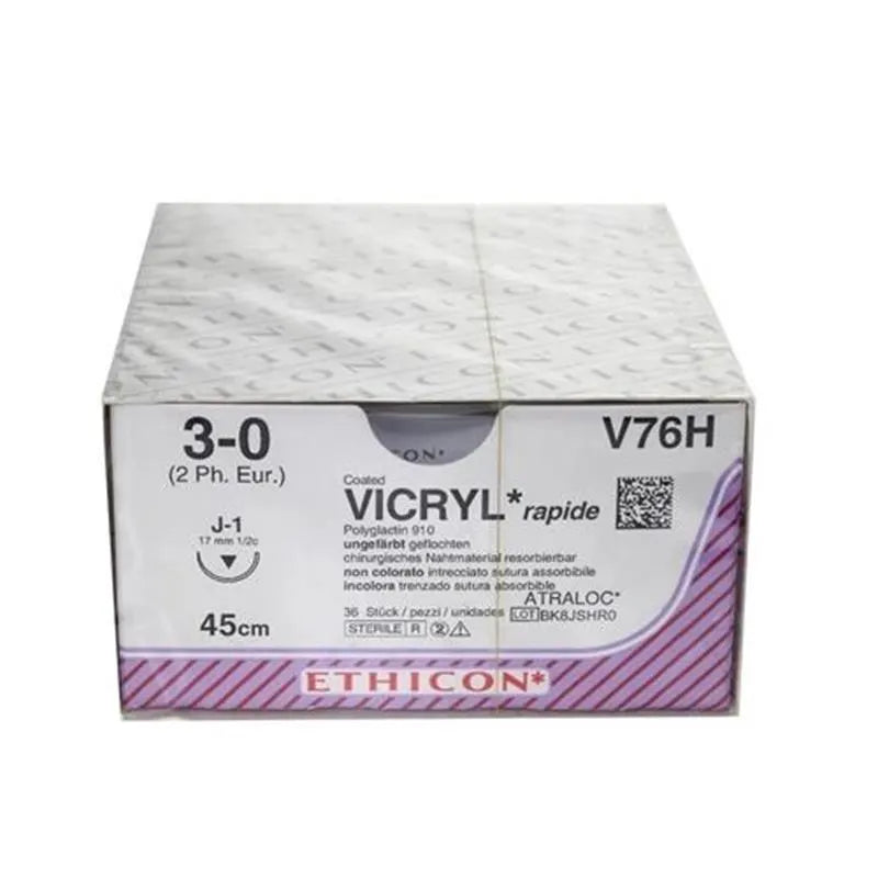 HECHTDRAAD VICRYL RAPIDE 3-0 45CM. J-1 SNIJDEND V76H X36ST.