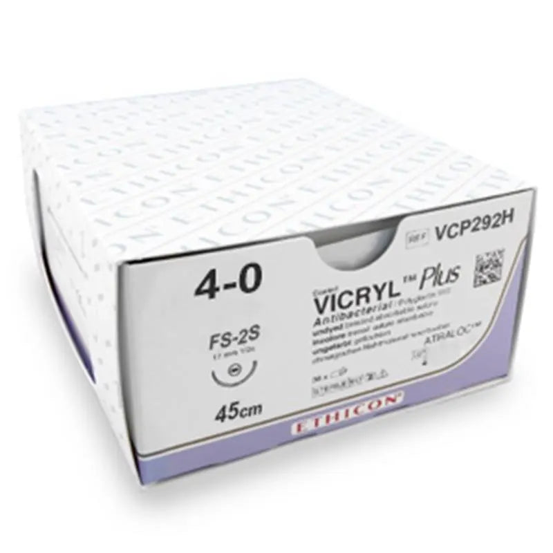HECHTDRAAD VICRYL PLUS 4-0 45CM. FS-2S SNIJDEND VCP292H X36ST.