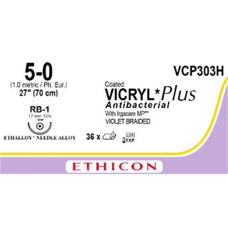 VICRYL PLUS 5-0 70CM. RB-1 VCP303H X36ST
