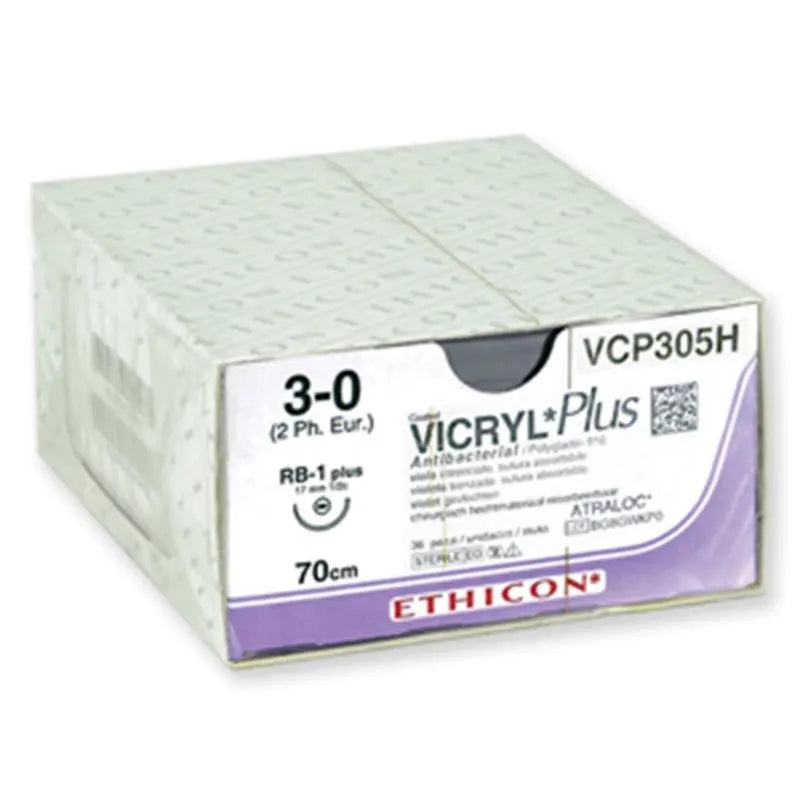 HECHTDRAAD VICRYL PLUS 3-0 70CM. RB-1+ ROND VCP305H X36ST.