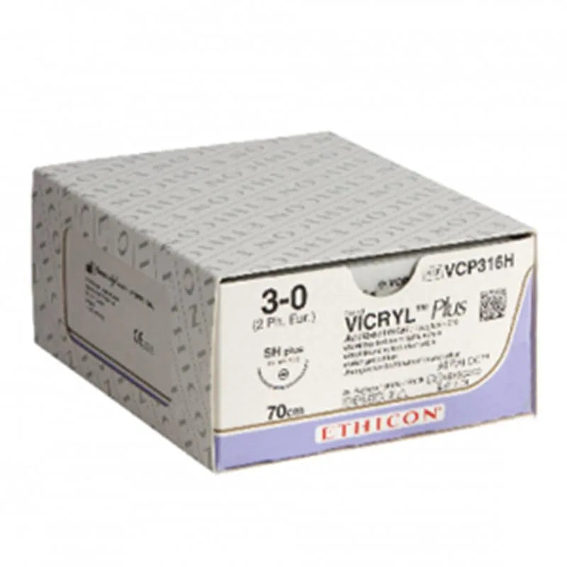 HECHTDRAAD VICRYL PLUS 3-0 70 CM. SH+ ROND VCP316H X36ST.