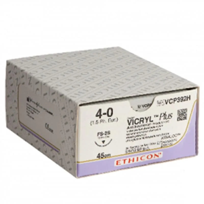 HECHTDRAAD VICRYL PLUS 4-0 45CM. FS-2S SNIJDEND VCP392H X36ST.
