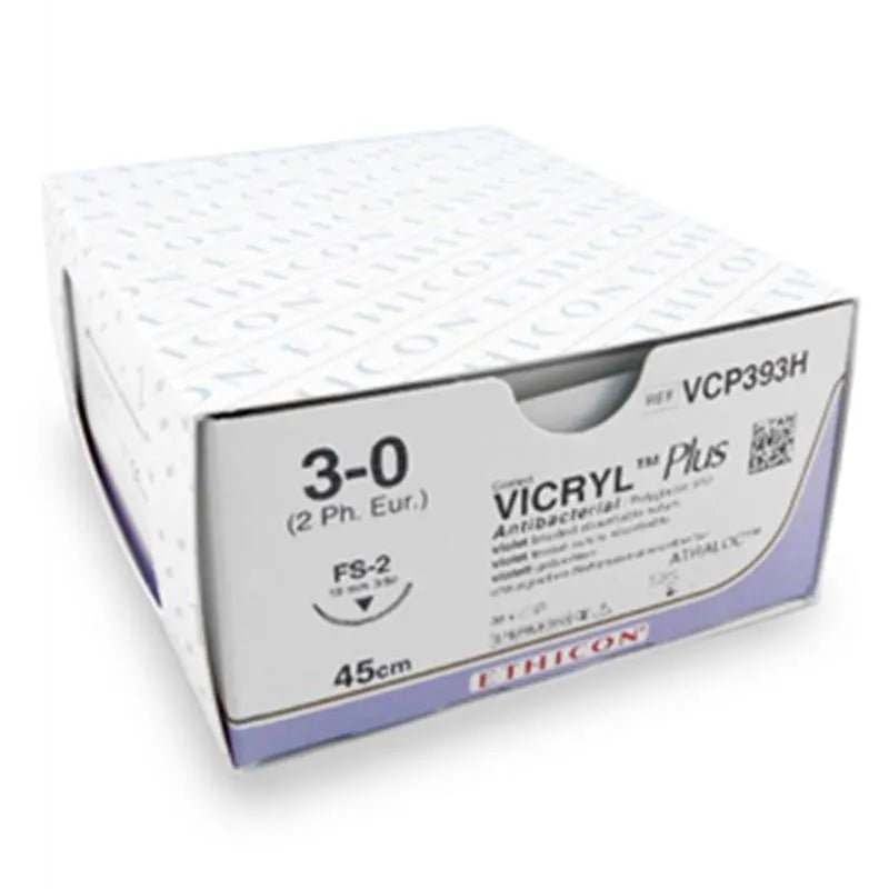 HECHTDRAAD VICRYL PLUS 3-0 45CM. FS-2 SNIJDEND VCP393H X36ST.