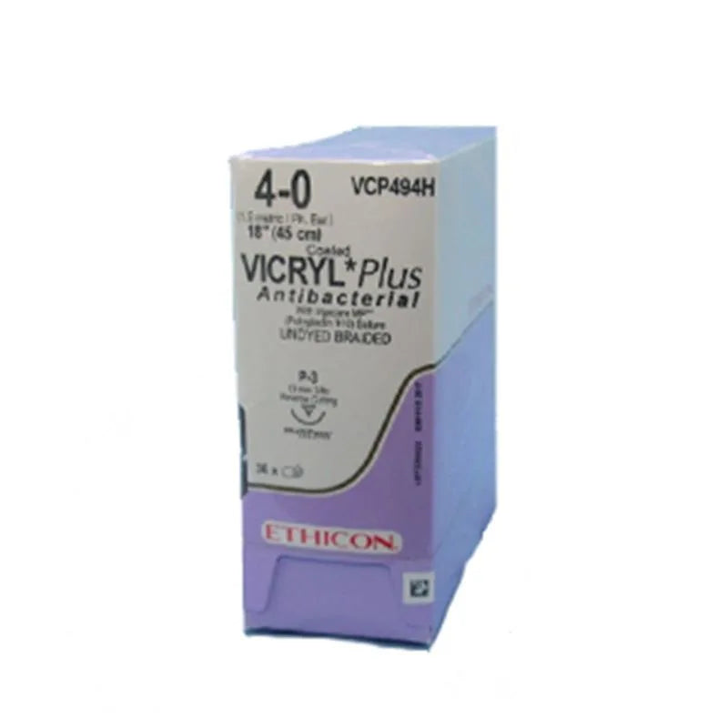 HECHTDRAAD VICRYL PLUS 4-0 45CM. P-3 SNIJDEND VCP494H X36ST.