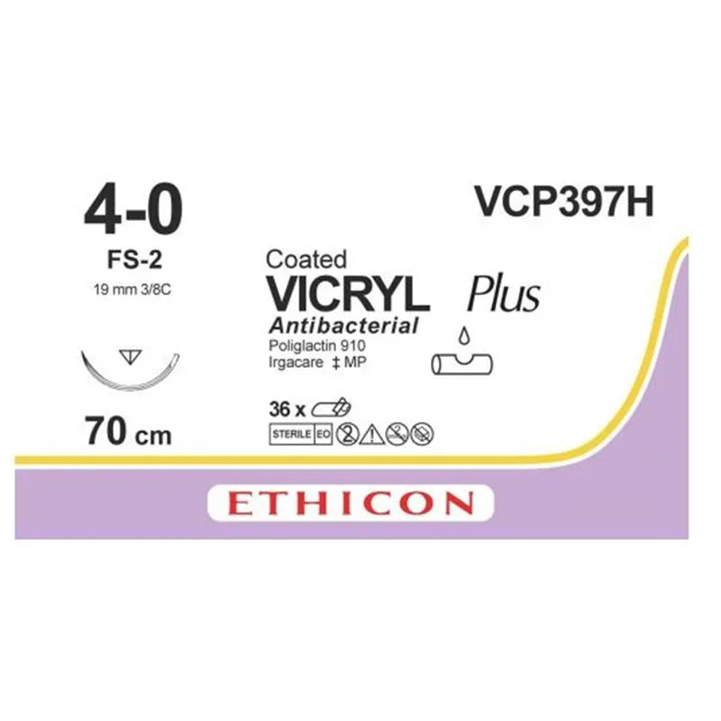 HECHTDRAAD VICRYL 4-0 70CM. FS2 VCP397H X36ST.