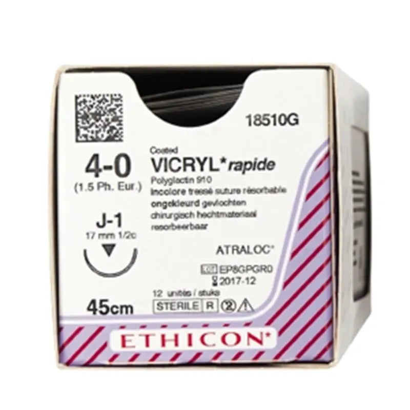 HECHTDRAAD VICRYL RAPIDE 4-0 45CM. J-1 18510G X12ST.