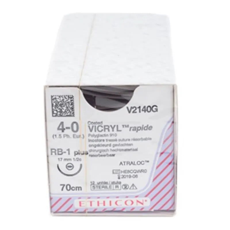HECHTDRAAD VICRYL RAPIDE 4-0 70CM. RB-1+ ROND V2140G X12ST.