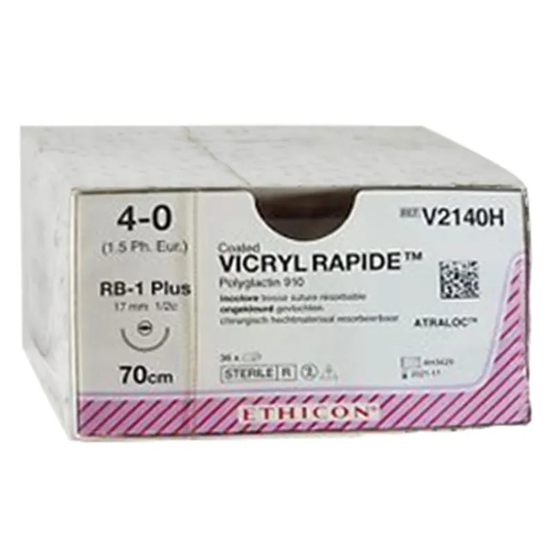 HECHTDRAAD VICRYL RAPIDE 4-0 70CM. RB-1+ ROND V2140H X36ST.