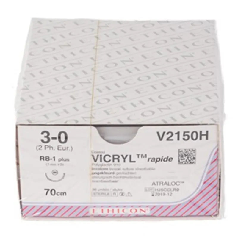 HECHTDRAAD VICRYL RAPIDE 3-0 70CM. RB-1+ ROND V2150H X36ST.