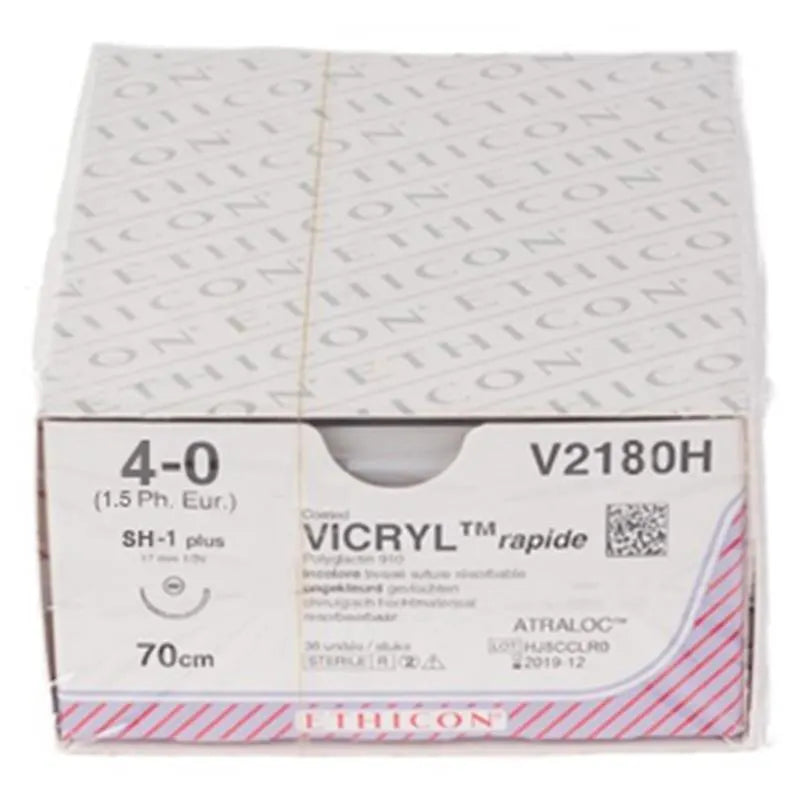 HECHTDRAAD VICRYL RAPIDE 4-0 70CM. SH-1+ ROND V2180H X36ST.
