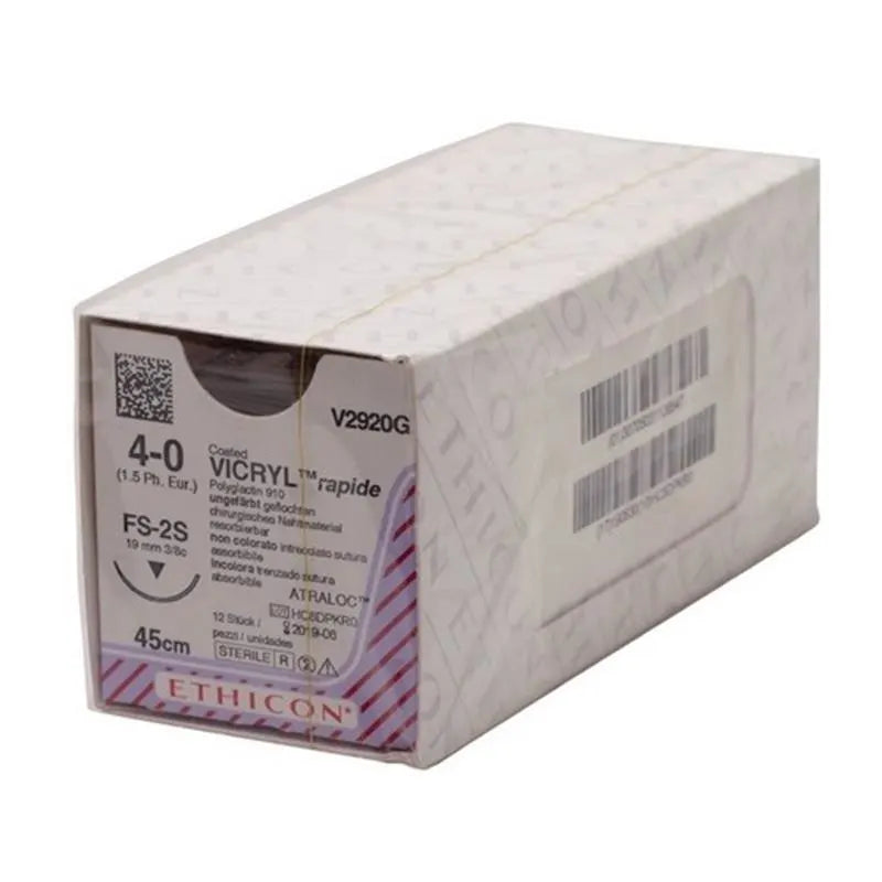 HECHTDRAAD VICRYL RAPIDE 4-0 45CM. FS-2S SNIJDEND V2920G X12ST.
