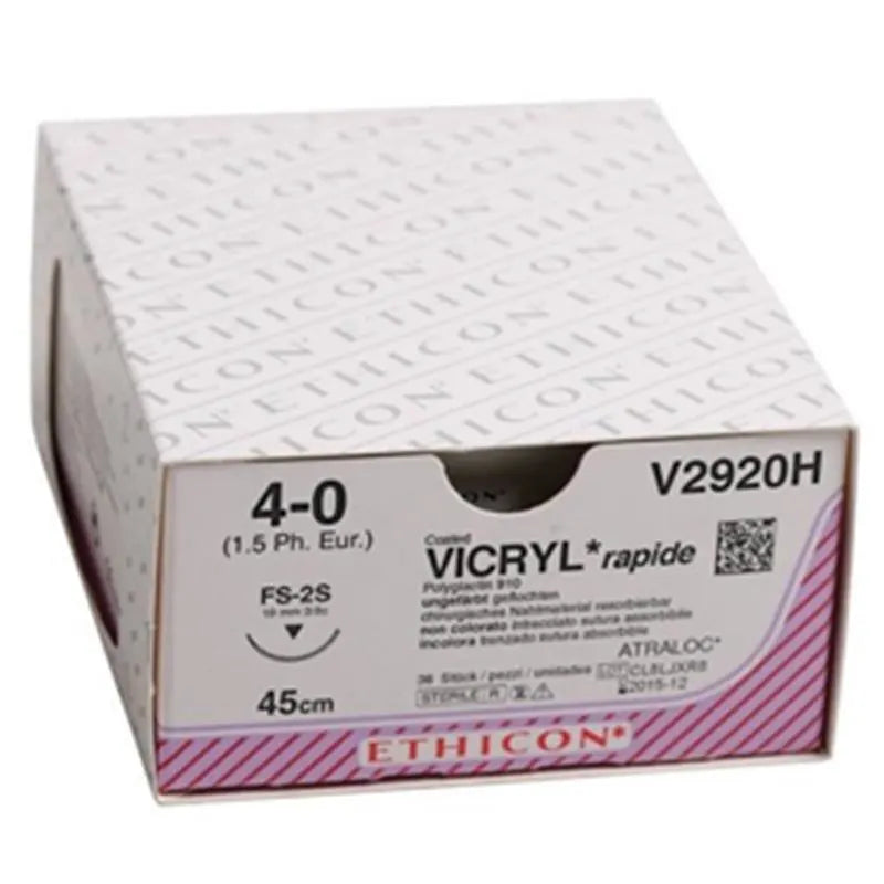 HECHTDRAAD VICRYL RAPIDE 4-0 45CM. FS-2S SNIJDEND V2920H X36ST.