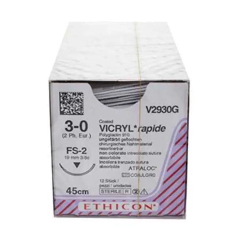 HECHTDRAAD VICRYL RAPIDE 3-0 45CM. FS-2 SNIJDEND V2930G X12ST.