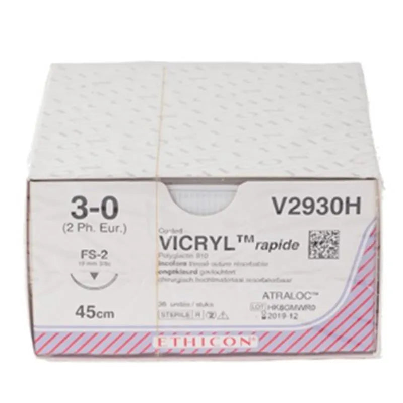 HECHTDRAAD VICRYL RAPIDE 3-0 45CM. FS-2 SNIJDEND V2930H X36ST.
