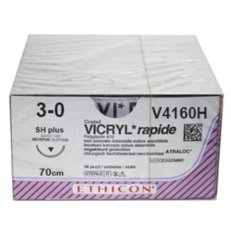 HECHTDRAAD VICRYL RAPIDE 3-0 70CM. SH+ V4160H X36ST.