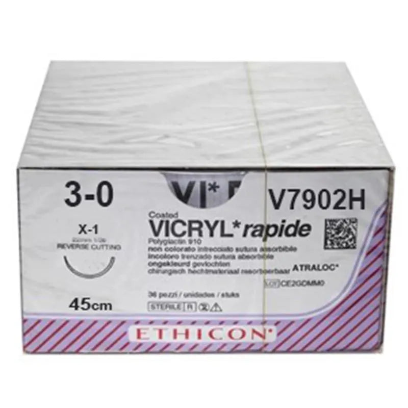 HECHTDRAAD VICRYL RAPIDE 3-0 45CM. X-1 V7902H X36ST.