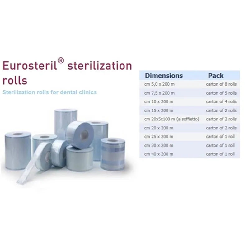 STERILISATIEROL FOLDING 20CM. X100MTR.