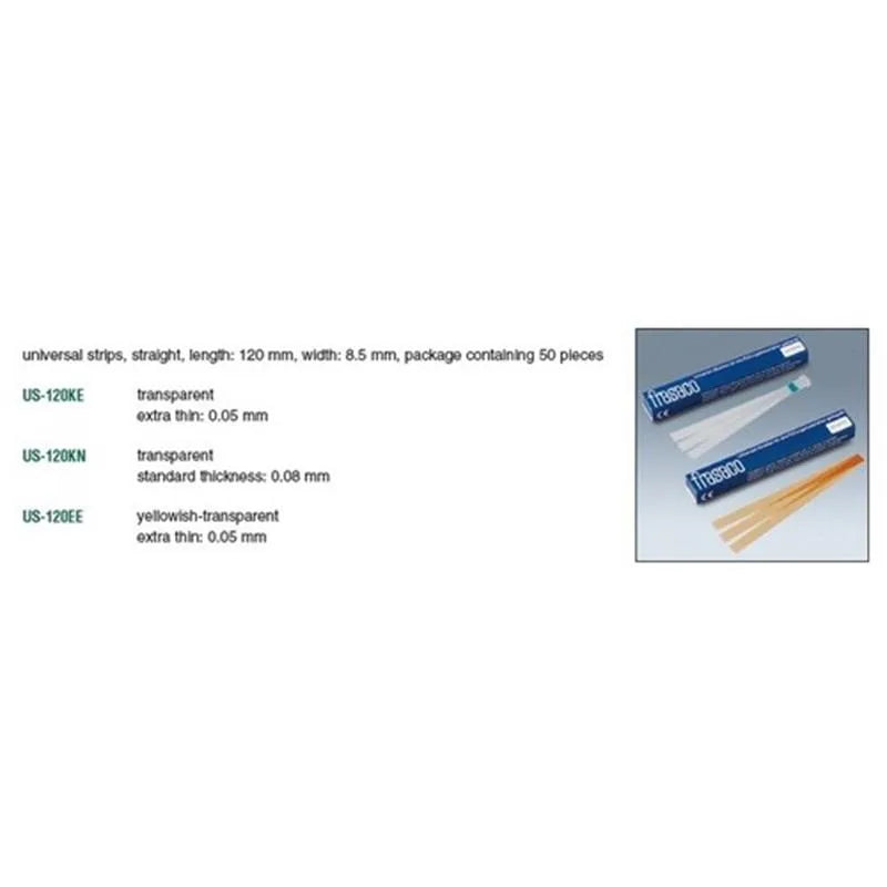 STRIP RECHT 0,08MM TRANSPARANT X50ST