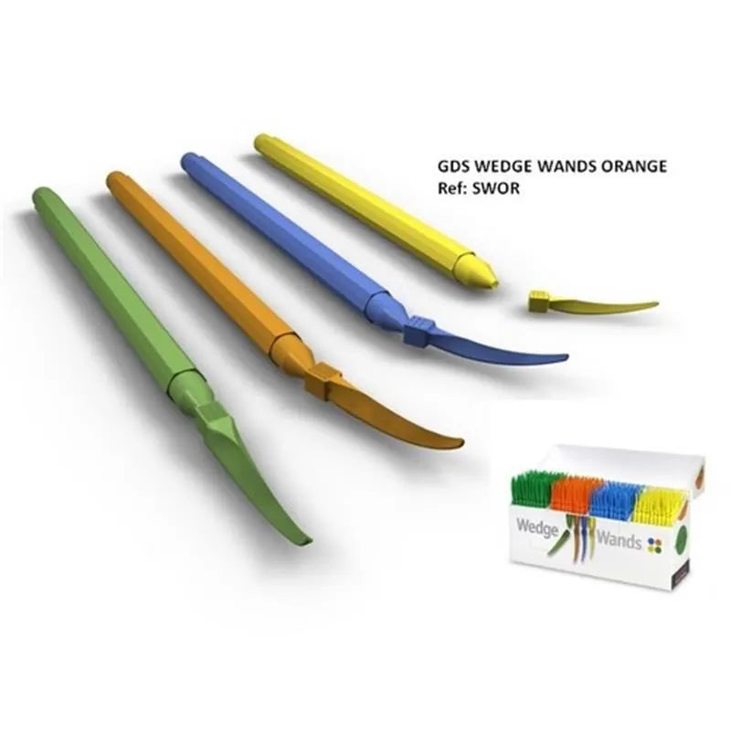 WEDGE WAND PLASTIC WIG MEDIUM ORANJE X100ST.