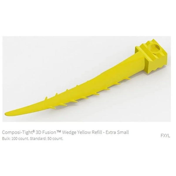 COMPOSI-TIGHT 3DFUSION WEDGE EXTRA-SMALL GEEL X50ST.
