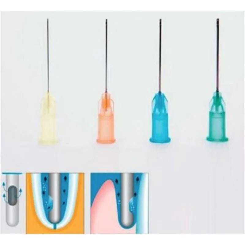 SPOELNAALD 23G LUER LOCK ZIJ OPENING BLAUW 503 X40ST.