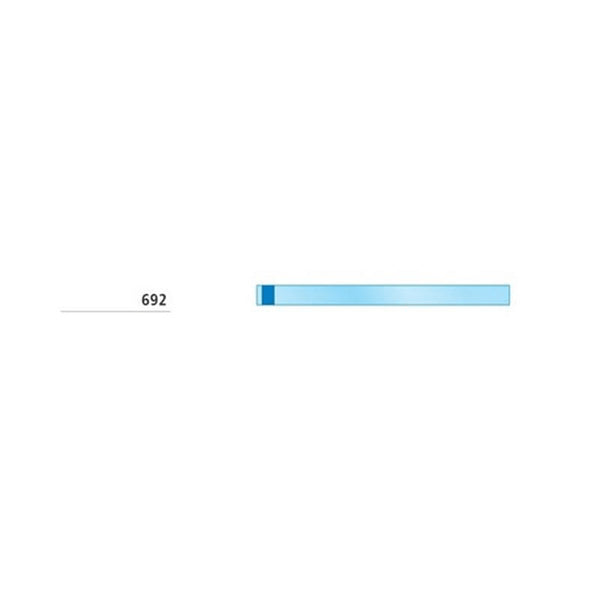 TRANSPARANTE STRIPS 10MM. BLAUW RECHT 692